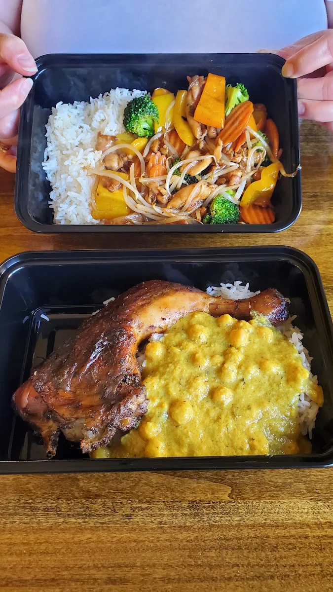 Chicken Stir Fry and Jamaican Jerk Chicken
