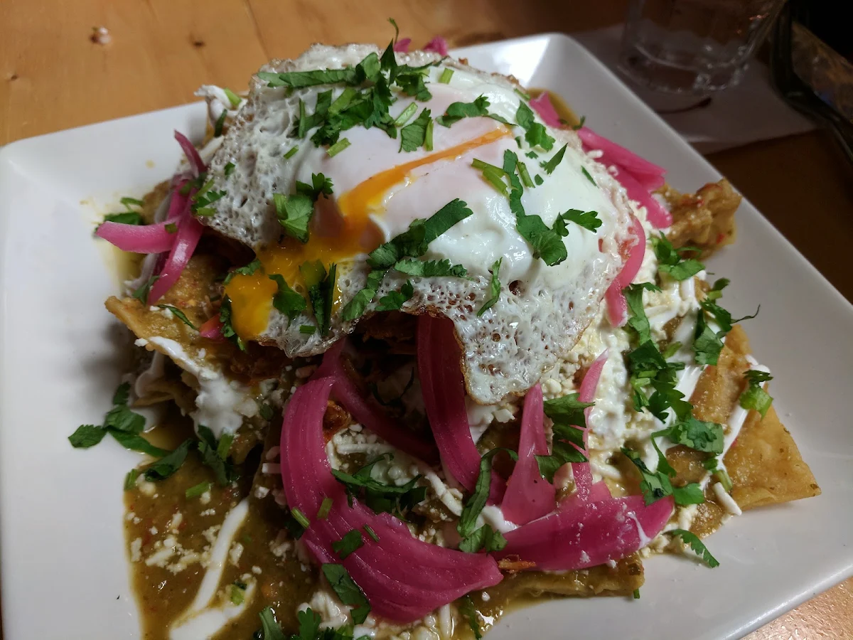 Enchiladas De Pollo with Cochinita on Top