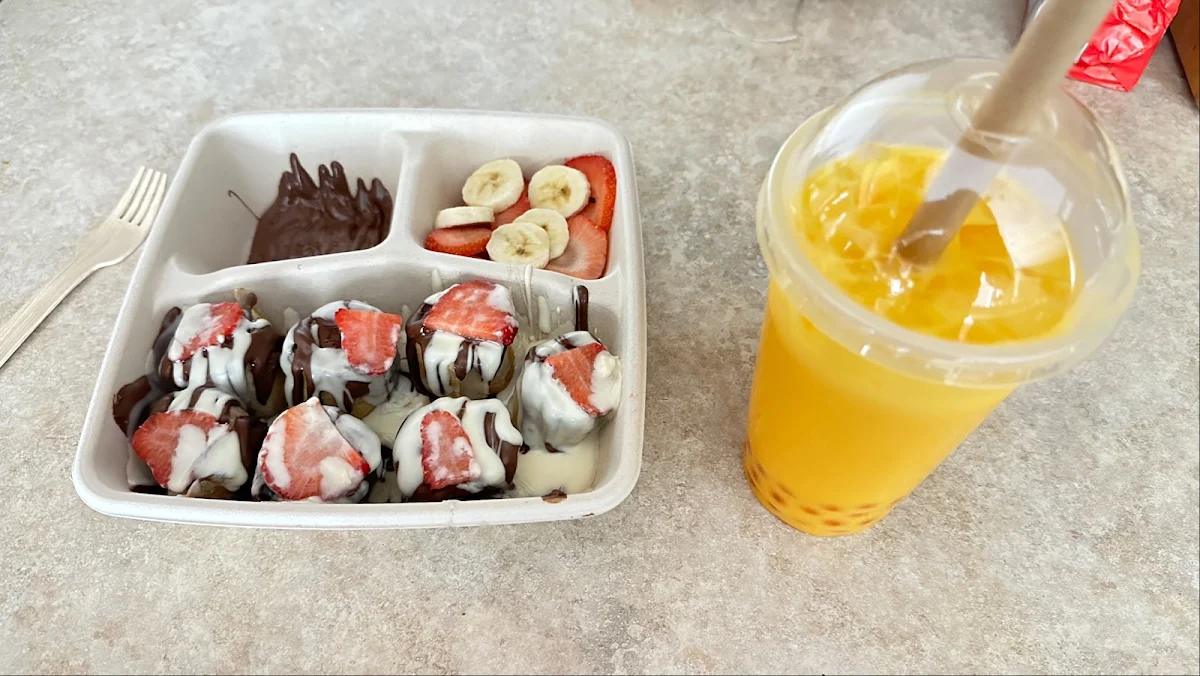 Sushi Crêpe with Mango Bubble Tea