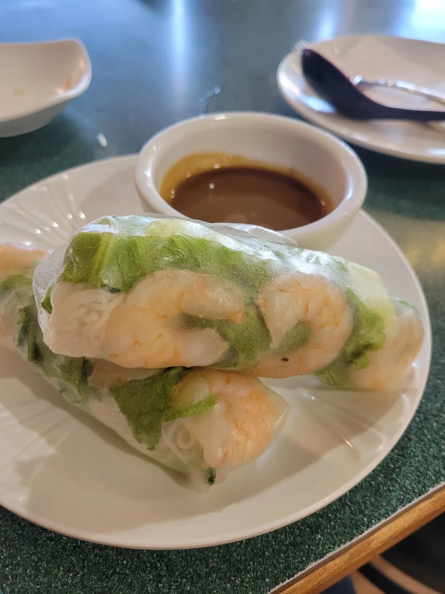 Spring Roll and Prawns