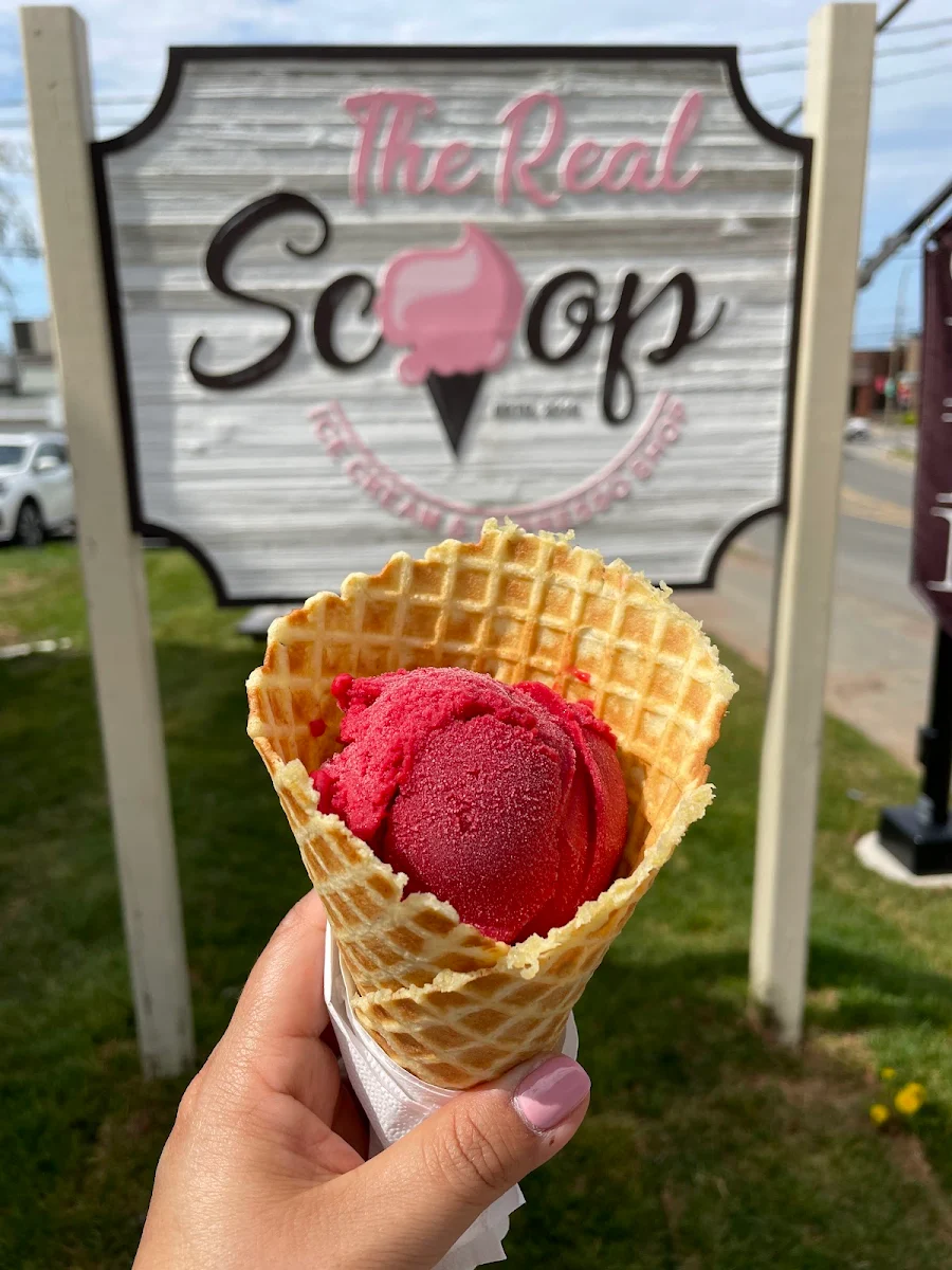 Seasalt Caramel Ice Cream with Raspberry