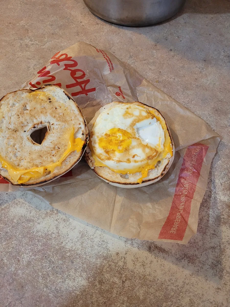 Sausage and Egg Bagle Without the Sausage Because They Forgot It
