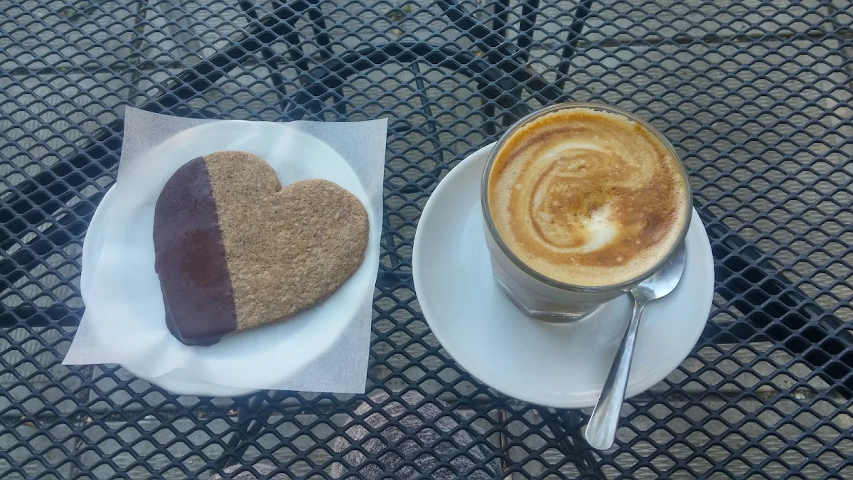 My Decadent Breakfast- Shortbread Cookie and Almond Milk Latte