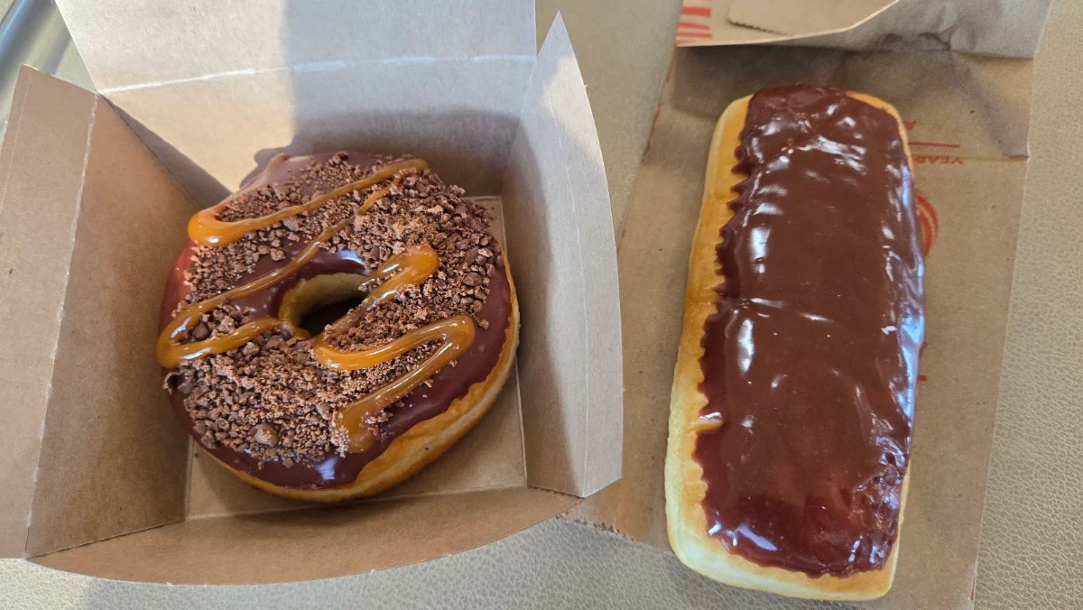 Caramel Filled Ring and Long John