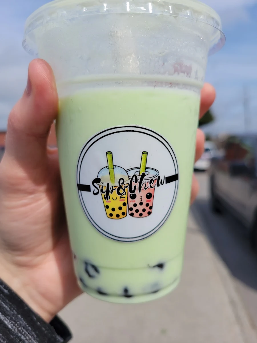 Honeydew Milk Tea with Tapioca