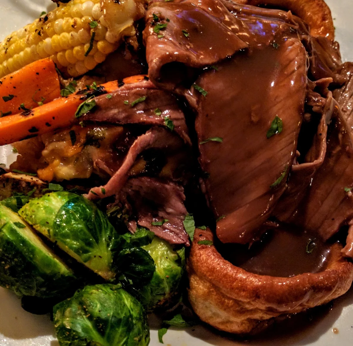 Roast Beef Dinner with Yorkshire Pudding