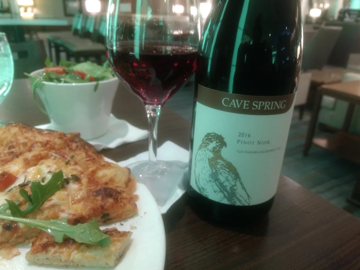 Pizza Quattro Stagioni & Pinot Noir from Canada Great Matching