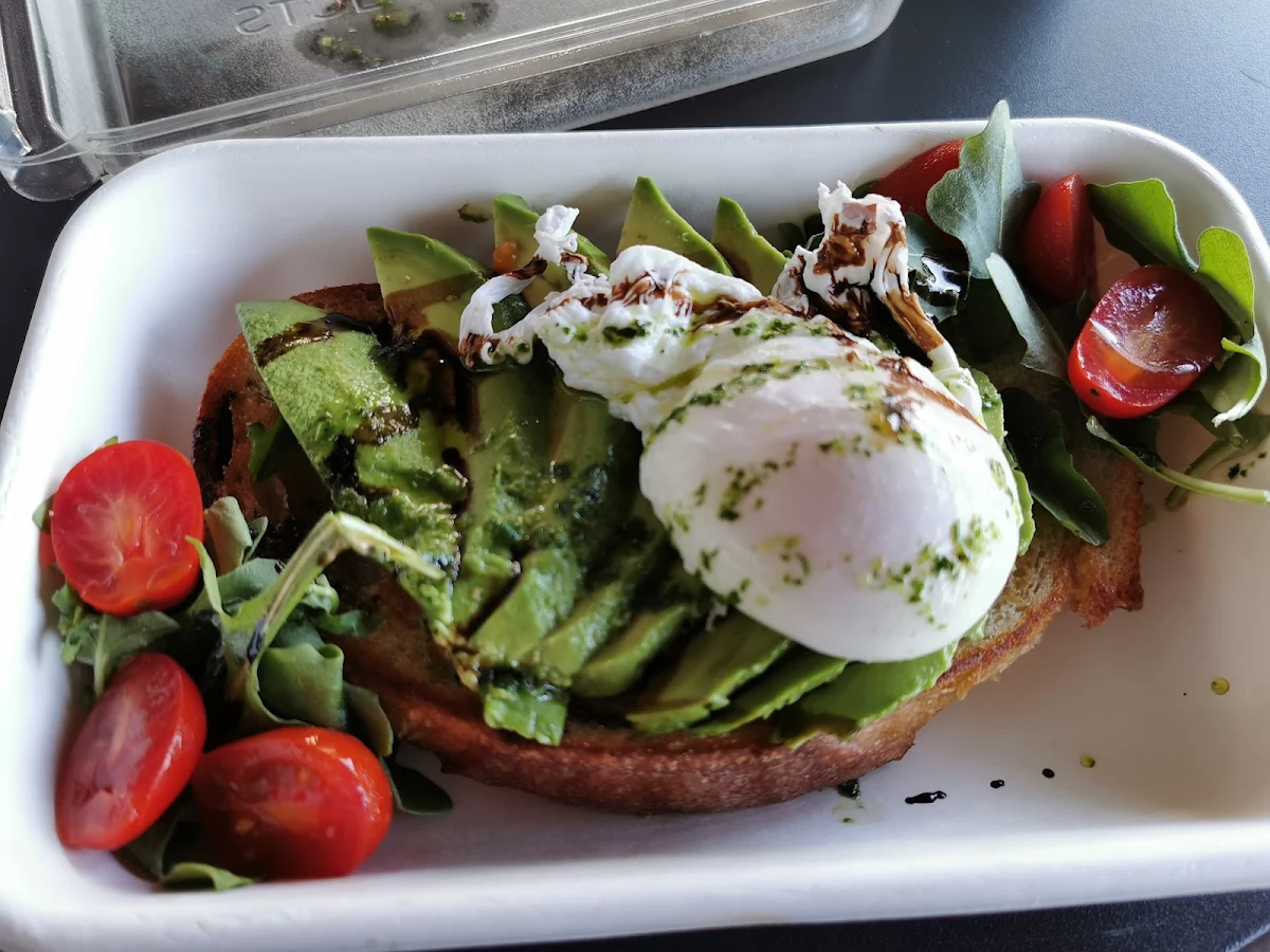 Avocado on Sourdough Toast with Poached Egg