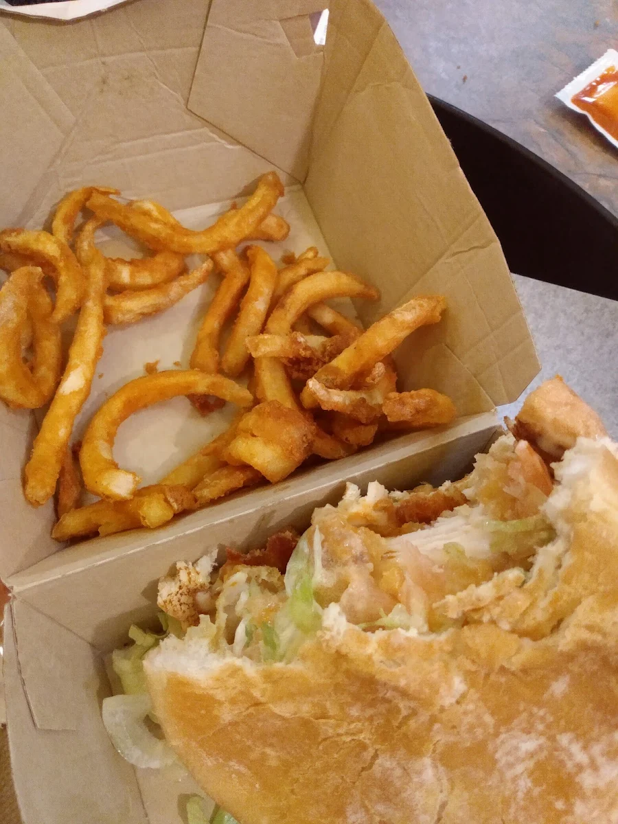 Chicken Burger and Fries