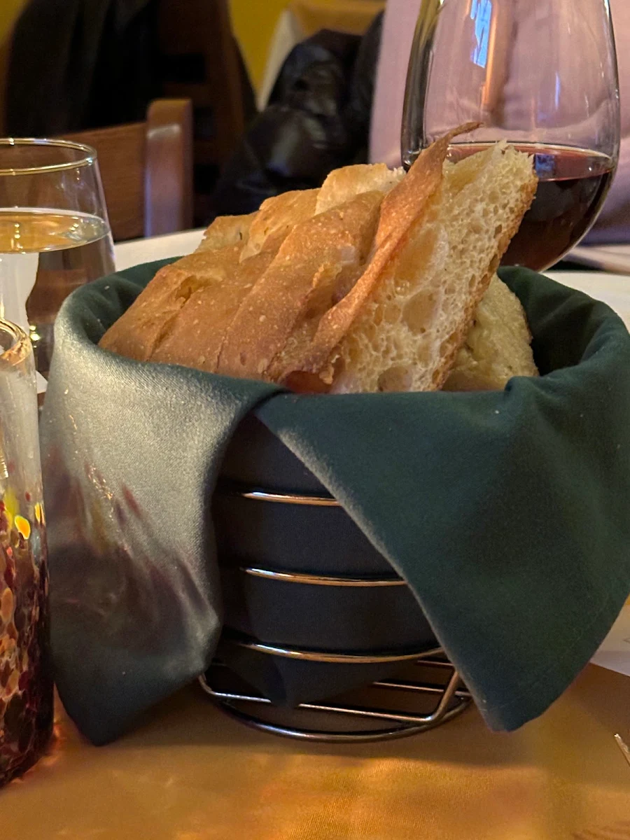 Complimentary Focaccia with Olive Oil and Balsamic Vinegar