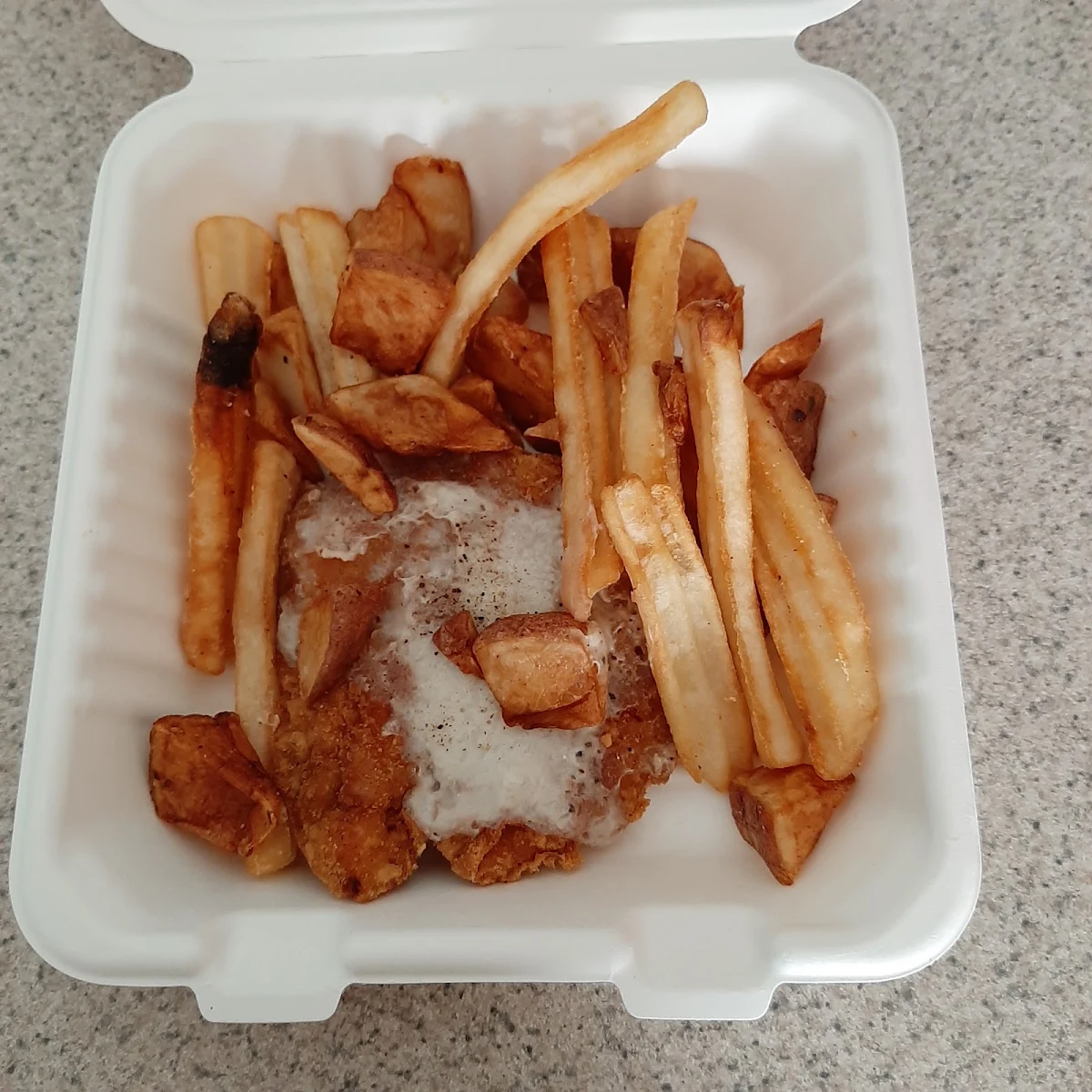 Chicken Fried Chicken and Fries