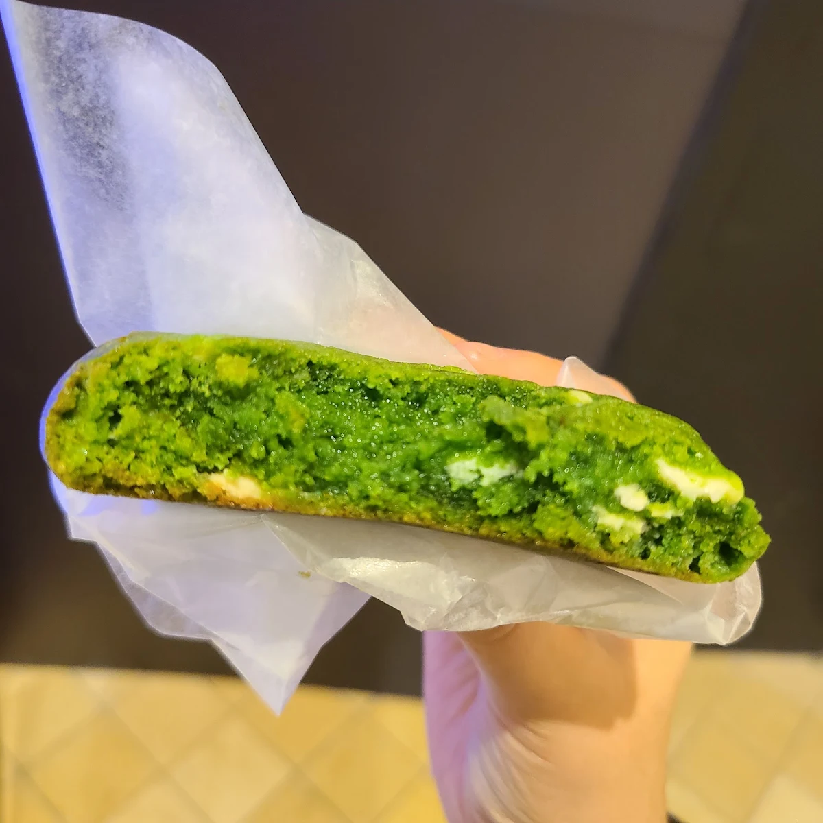 Matcha White Chocolate Chip Cookie