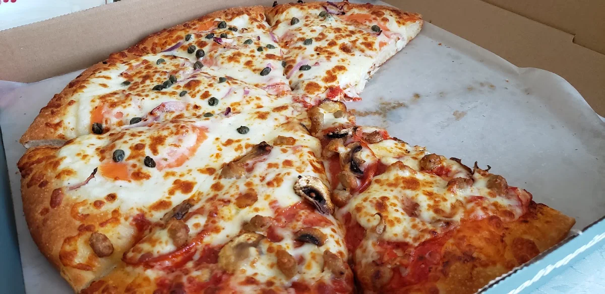 1 2 Smoked Salmon Pizza and 1 2 Canadian