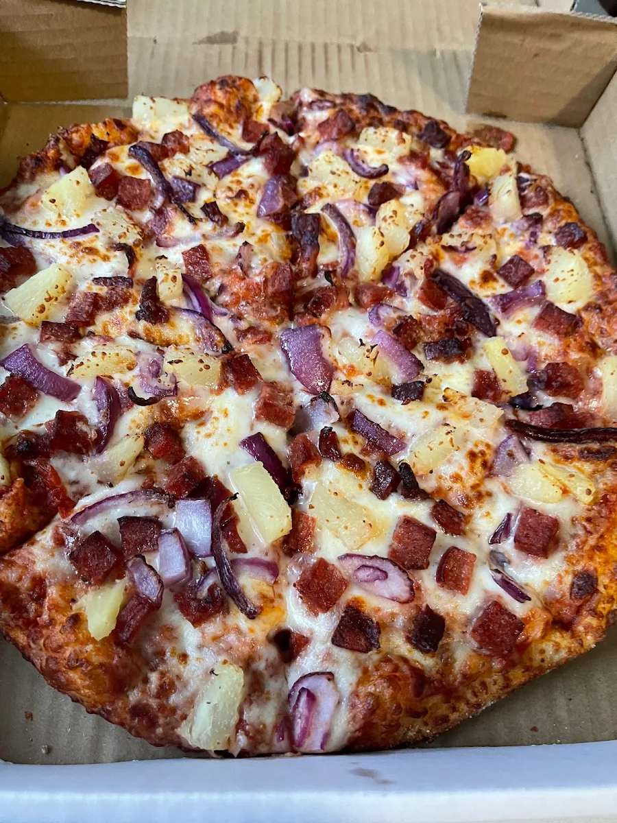 Onion Pineapple Beef Sausage Pizza