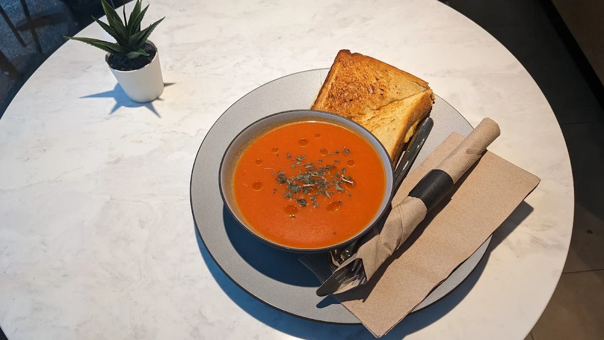 Grilled Cheese Sandwich and Tomato Soup