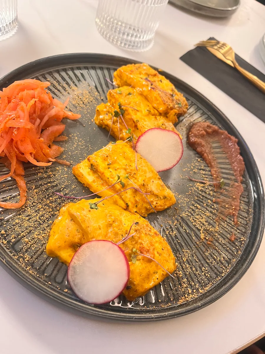 Stuffed Achari Paneer Tikka
