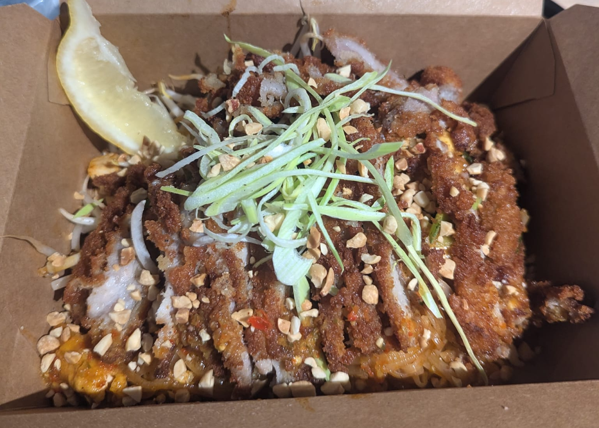 Breaded Pork Pad Thai Noodles
