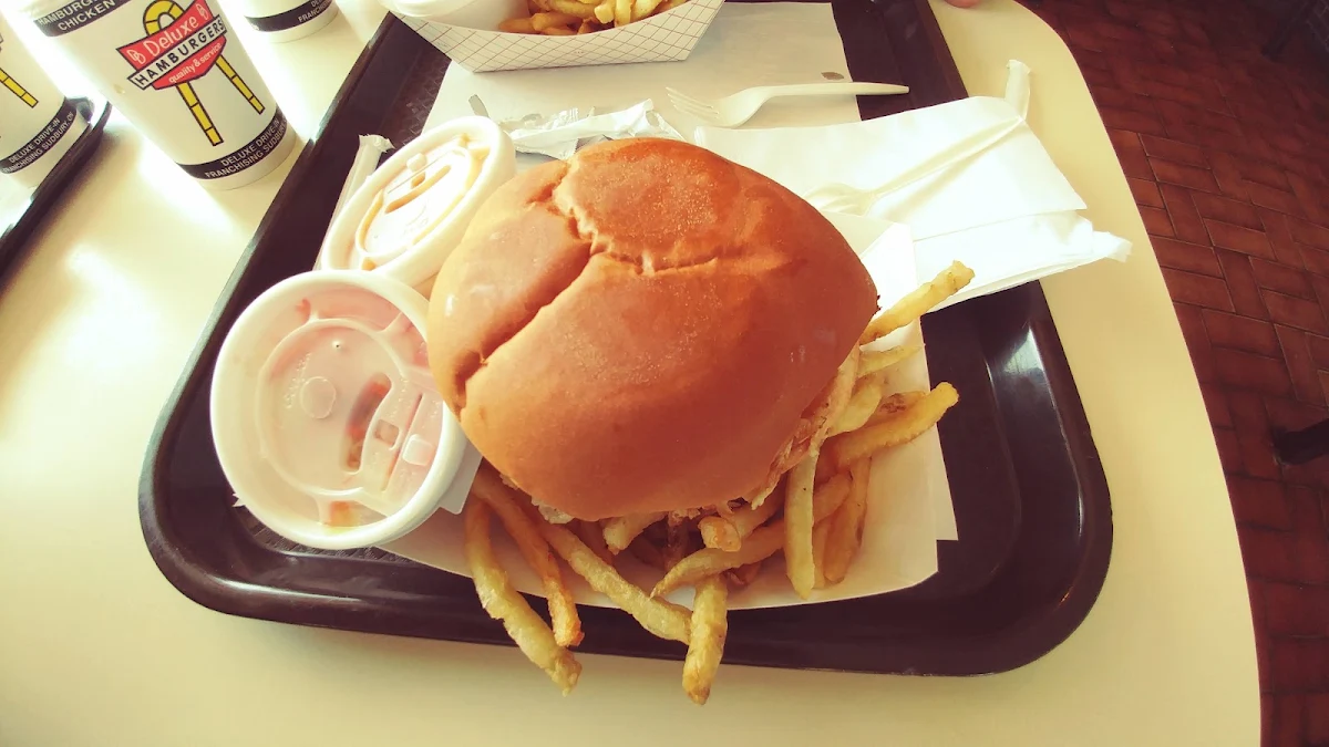 Chicken Burger and Fries