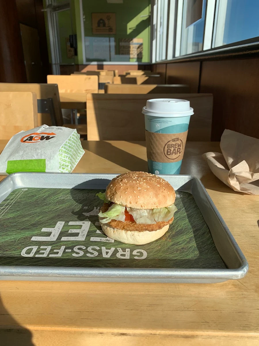 Chubby Chicken Sandwich and Coffee