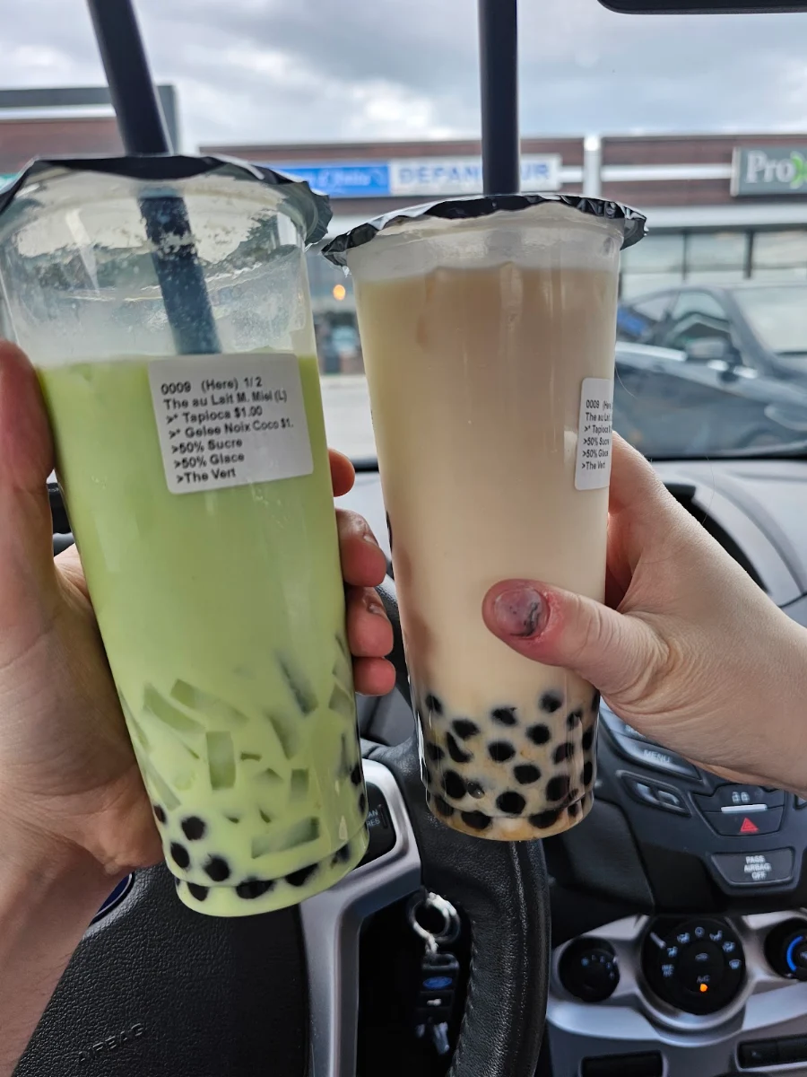 Matcha Latte with Pearls