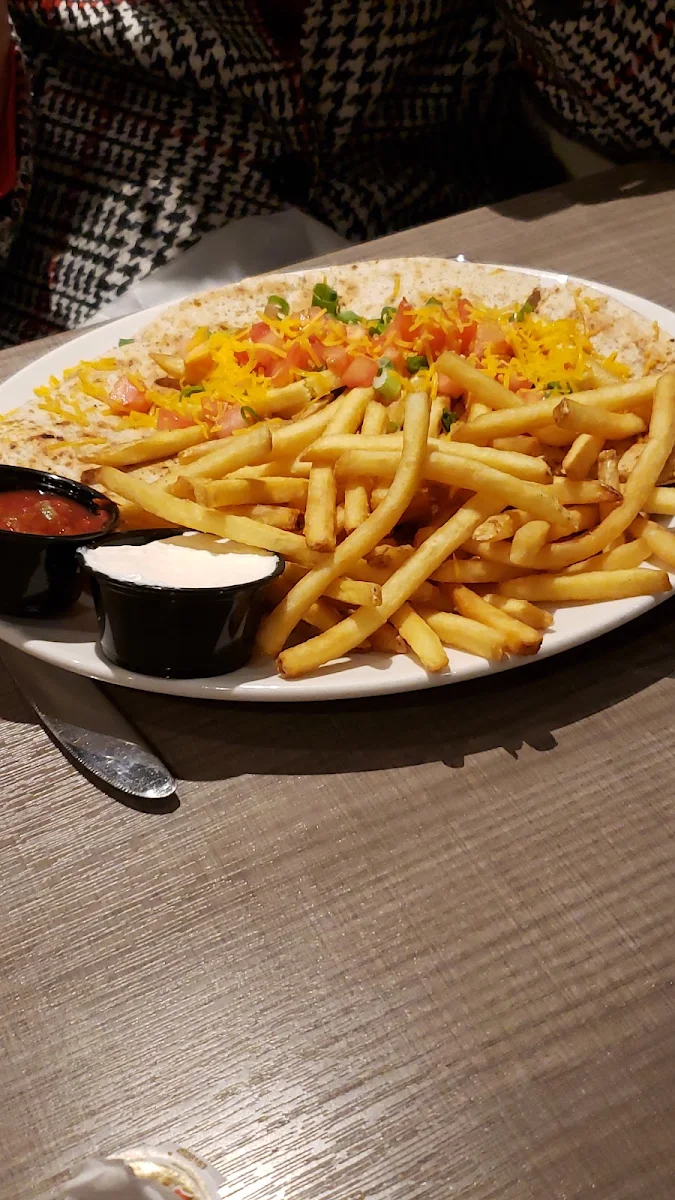 Chicken Quesadilla with Fries