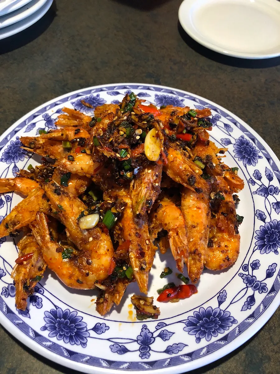 Fried Shrimp in Hot and Spicy Sauce Shrimp Shell and Head Included