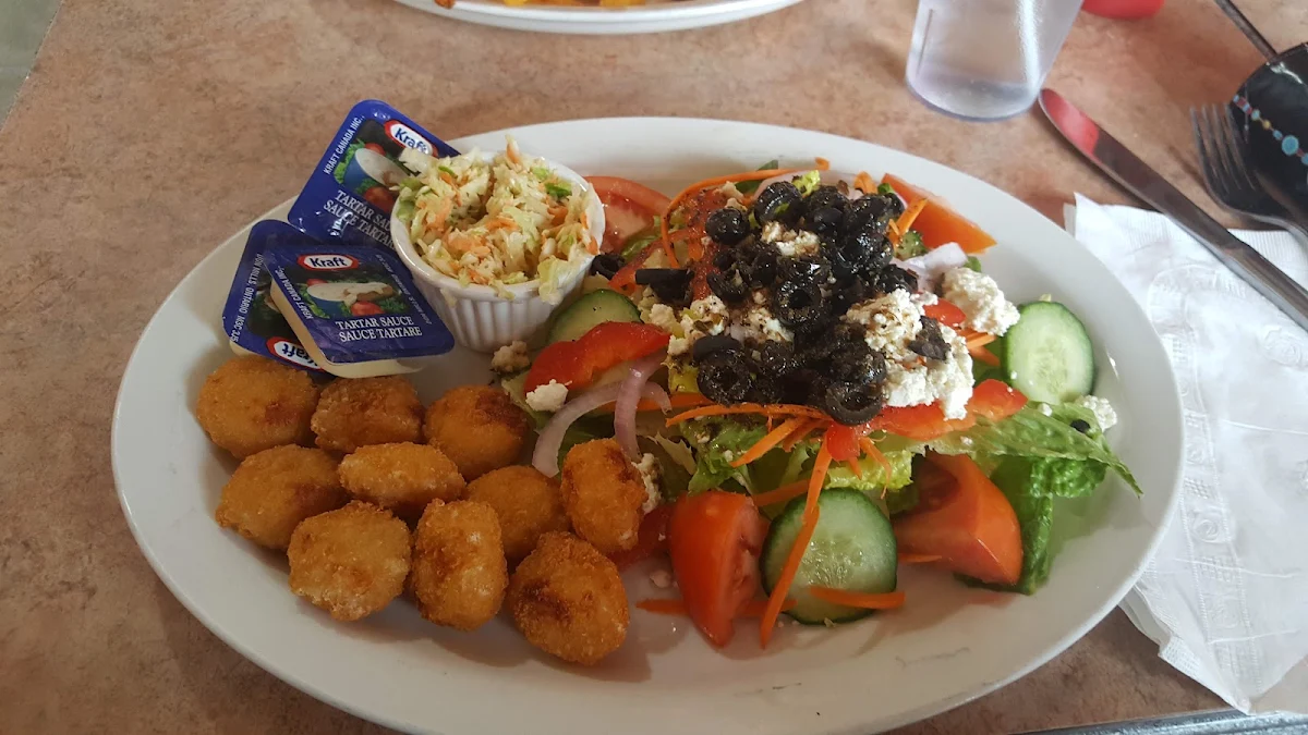 Scallops and Greek Pizza