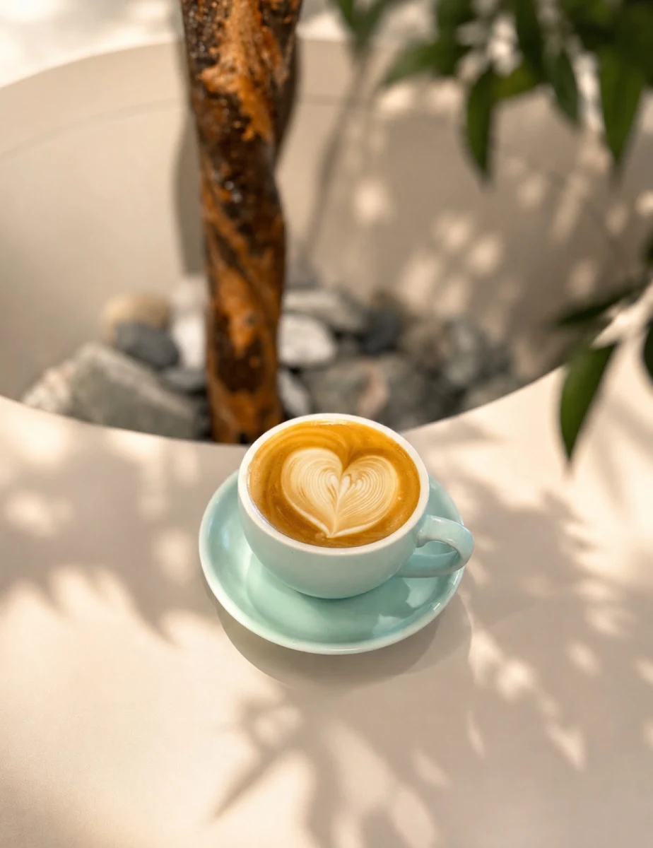 Latte with Swan Latte Art