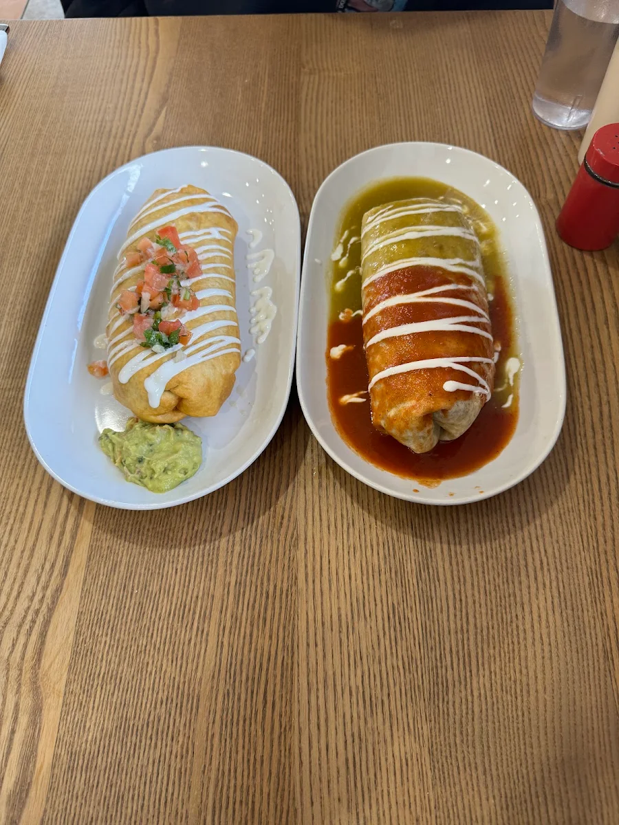 Burrito Banado Burrito with Sauce on Top