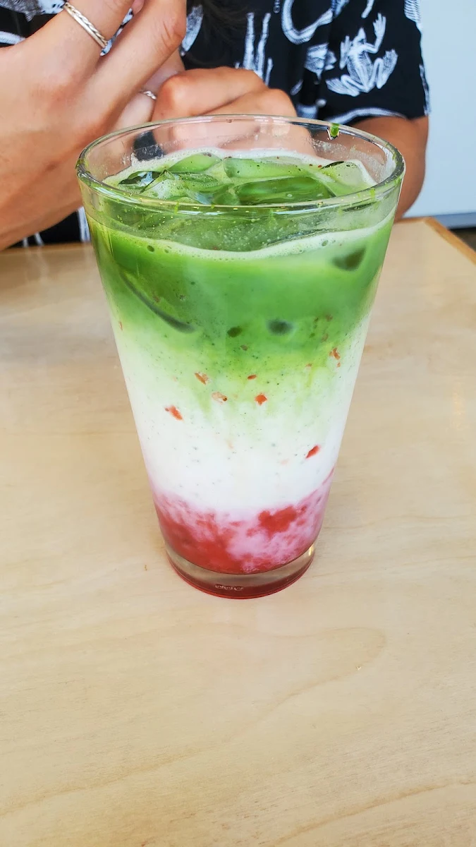 Iced Strawberry Matcha Latte