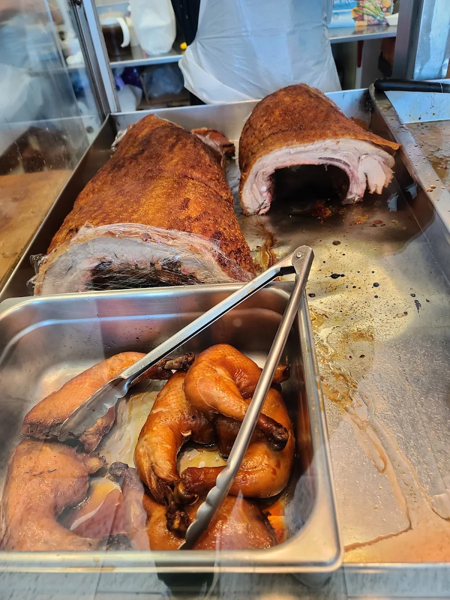Roast Pork and Chicken Legs