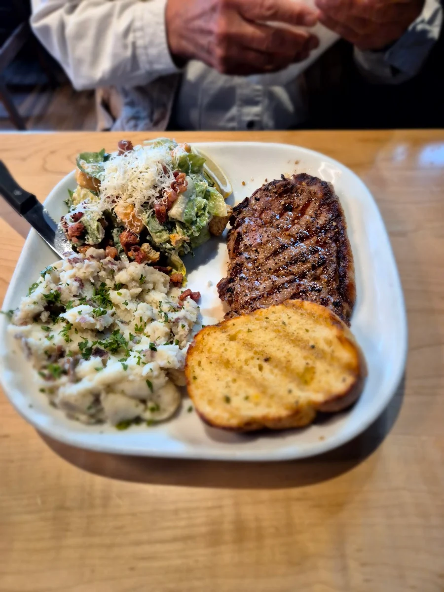 Garlic Mash and Sirloin Steak