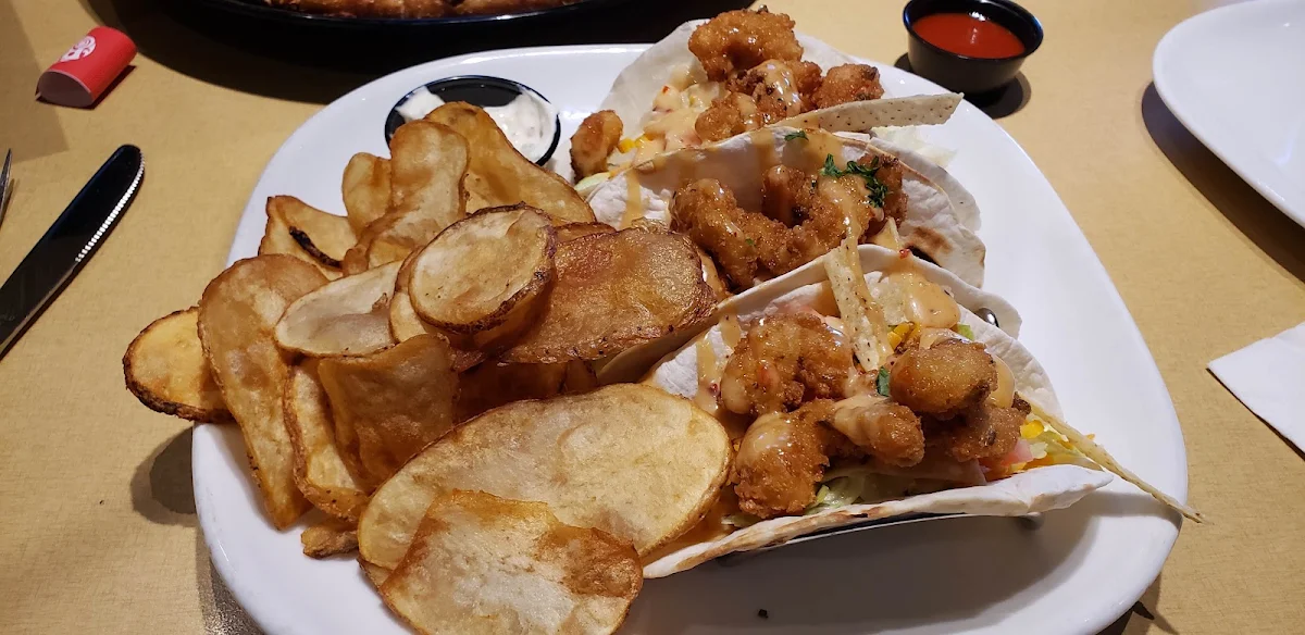 Shrimp Tacos with Cactus Chips