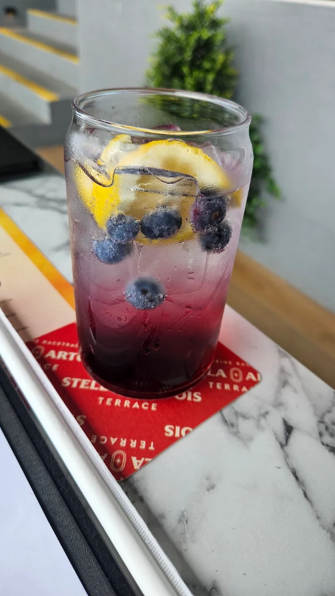 Non Alcoholic Cocktail Lavender and Blueberry I Think