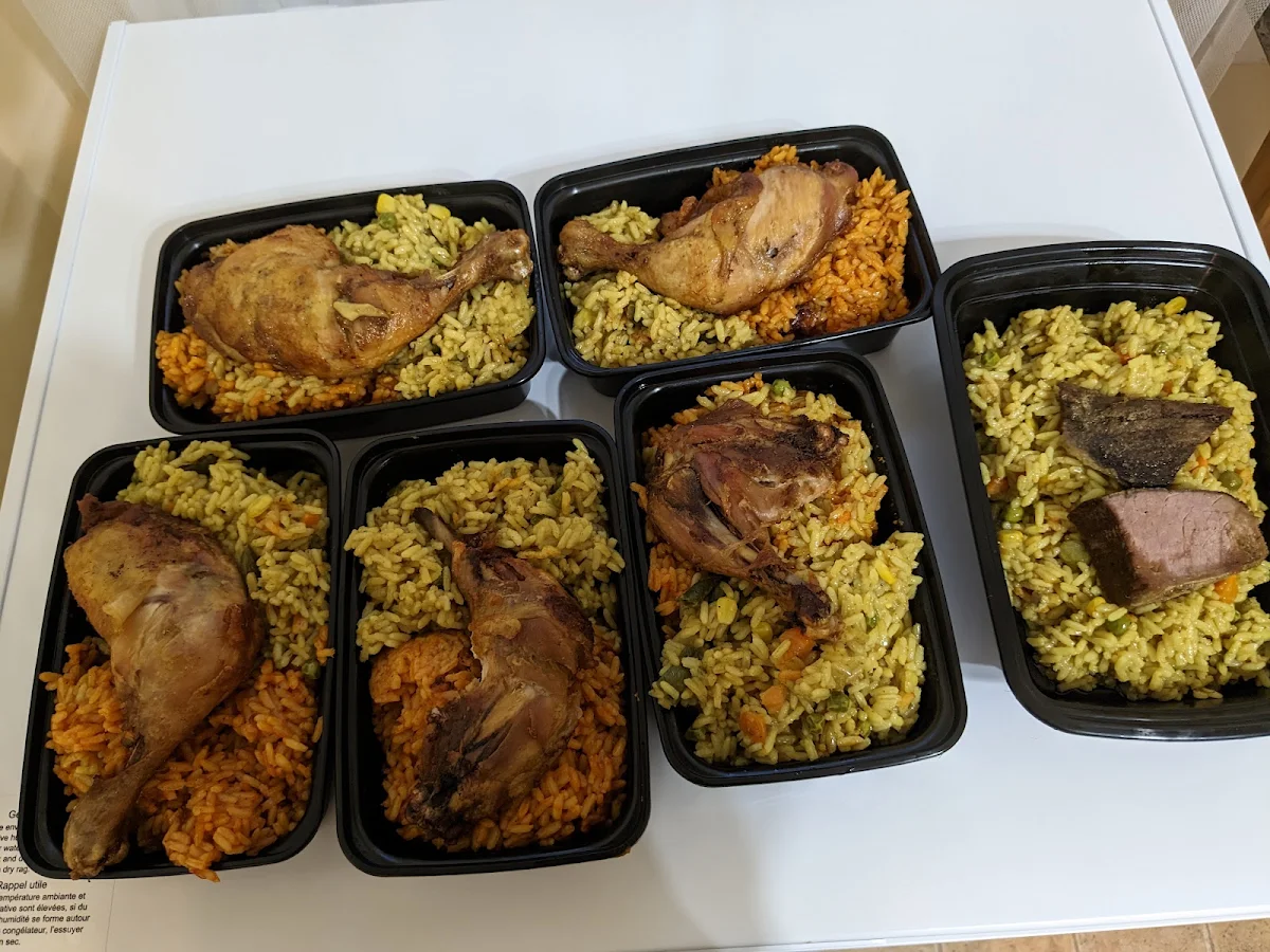 Pepper Turkey Whole Wings and Jollofrice