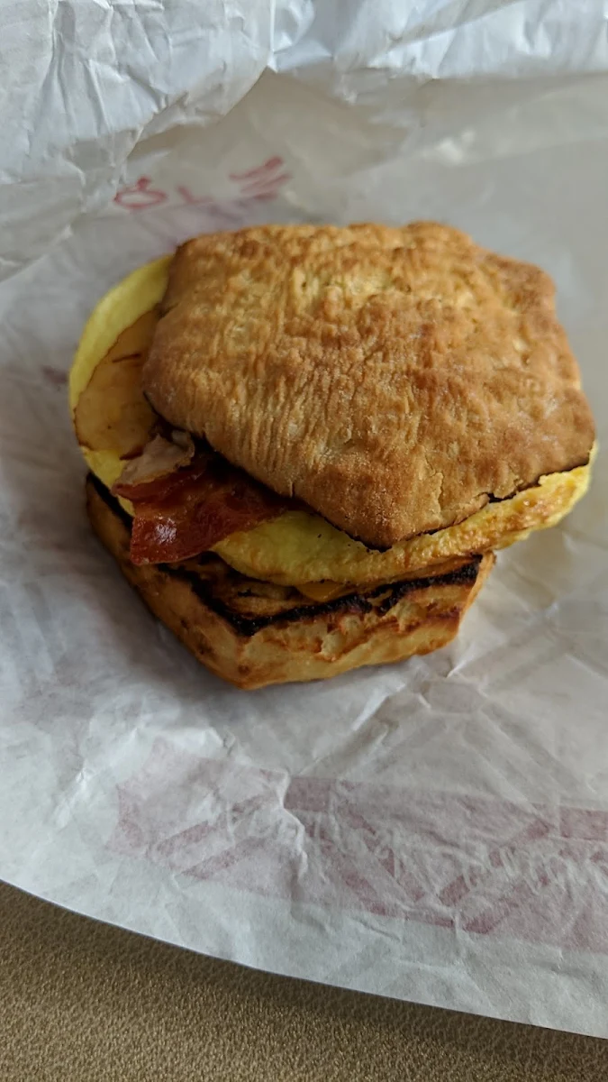 Bacon Breakfast Sandwich on a Home Style Biscuit