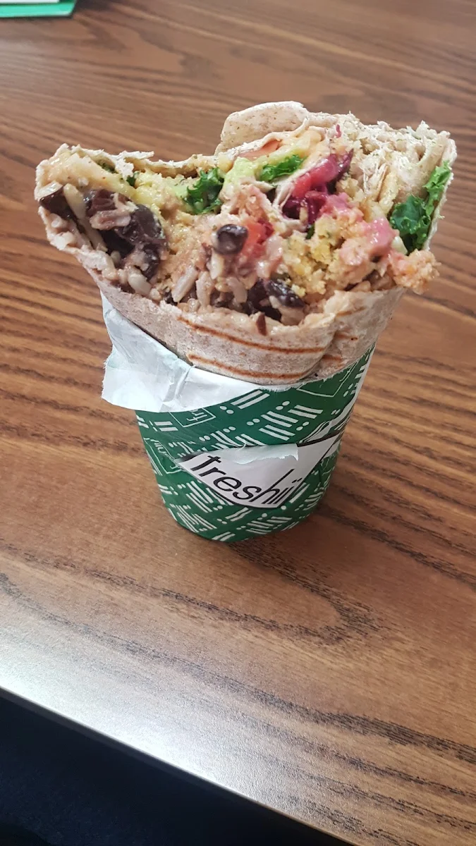 Oaxaca Burrito with Falafel