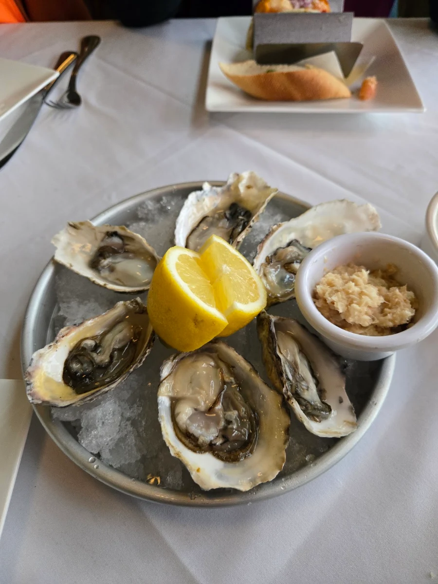 Fresh Oysters Served with Lemon