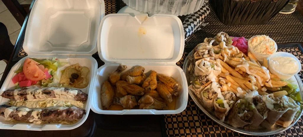 Wings Shawarma Platter and Beef