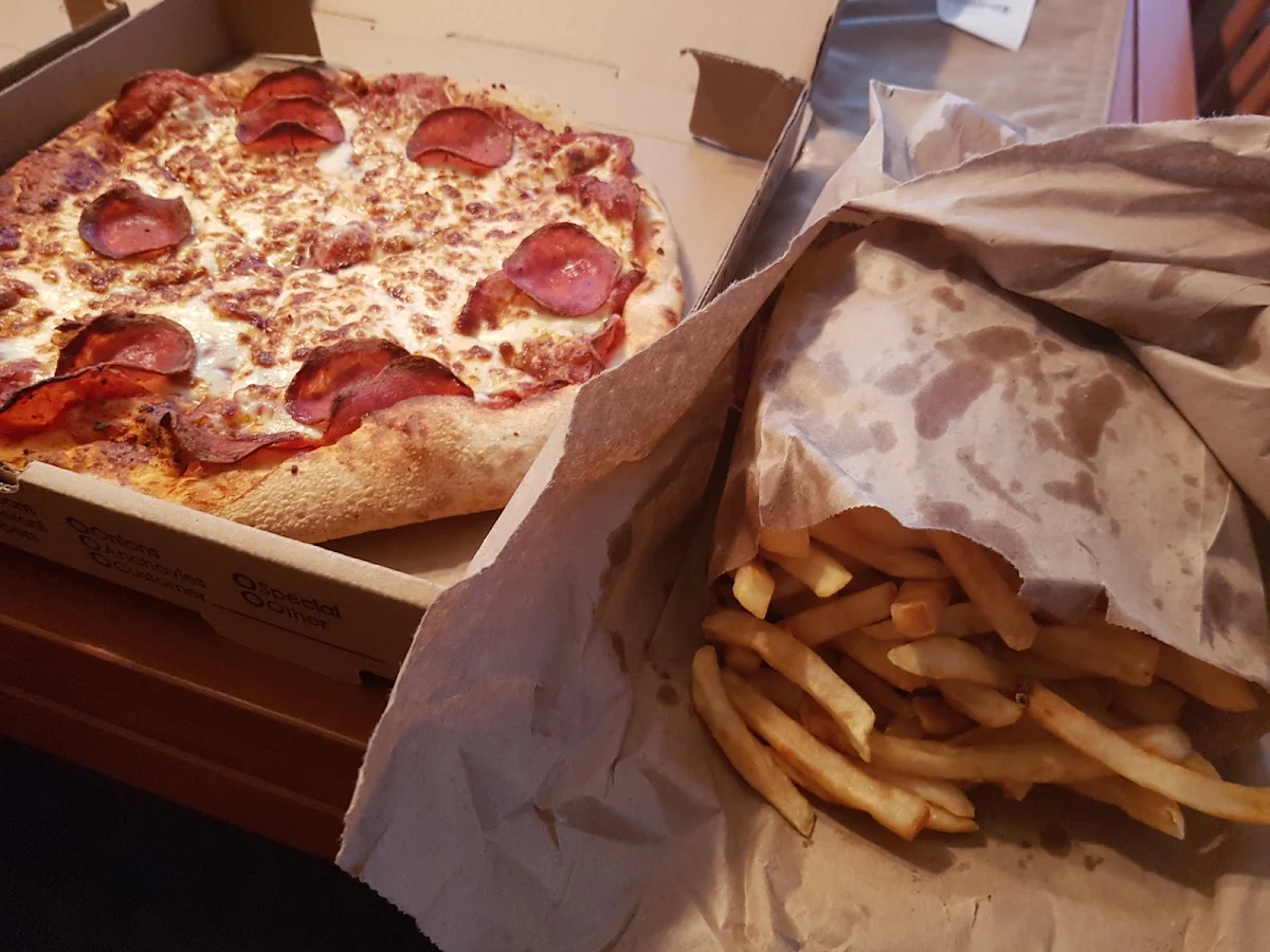 Pepperoni Pizza and Fries
