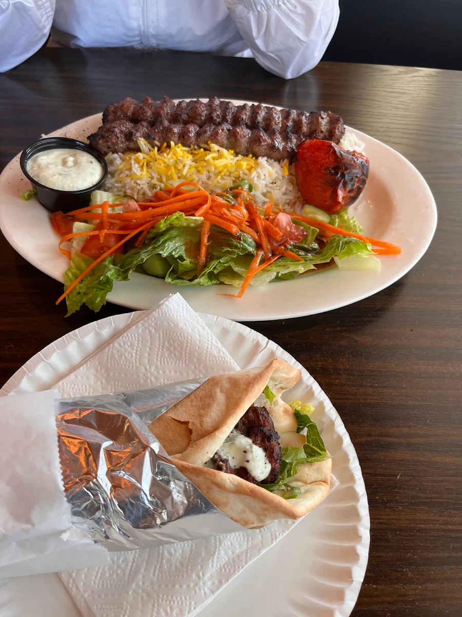 Kebab Roll & Kebab and Rice Pudding