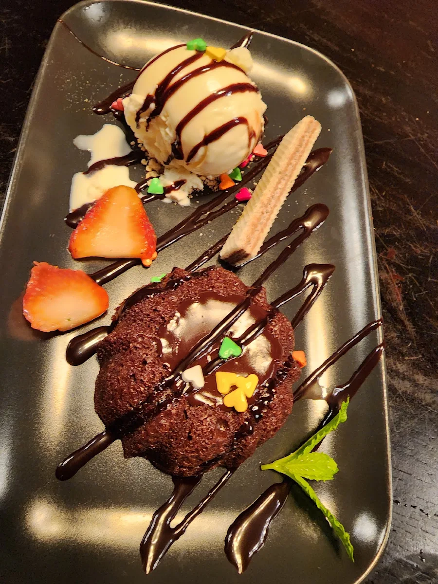 Molten Lava Cake with Ice Cream