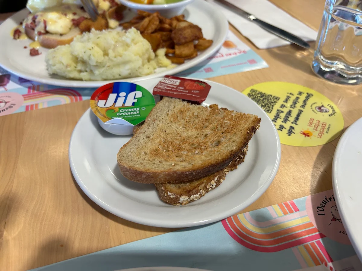Multigrain Toast with Peanut Butter and Jam