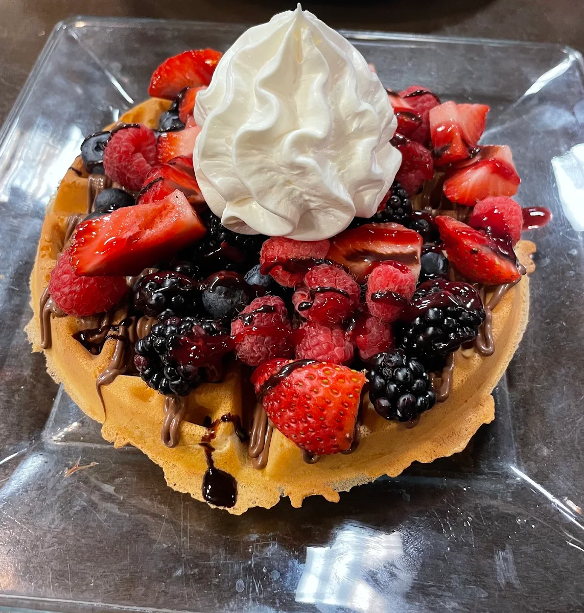 Nutella Waffle with Berries
