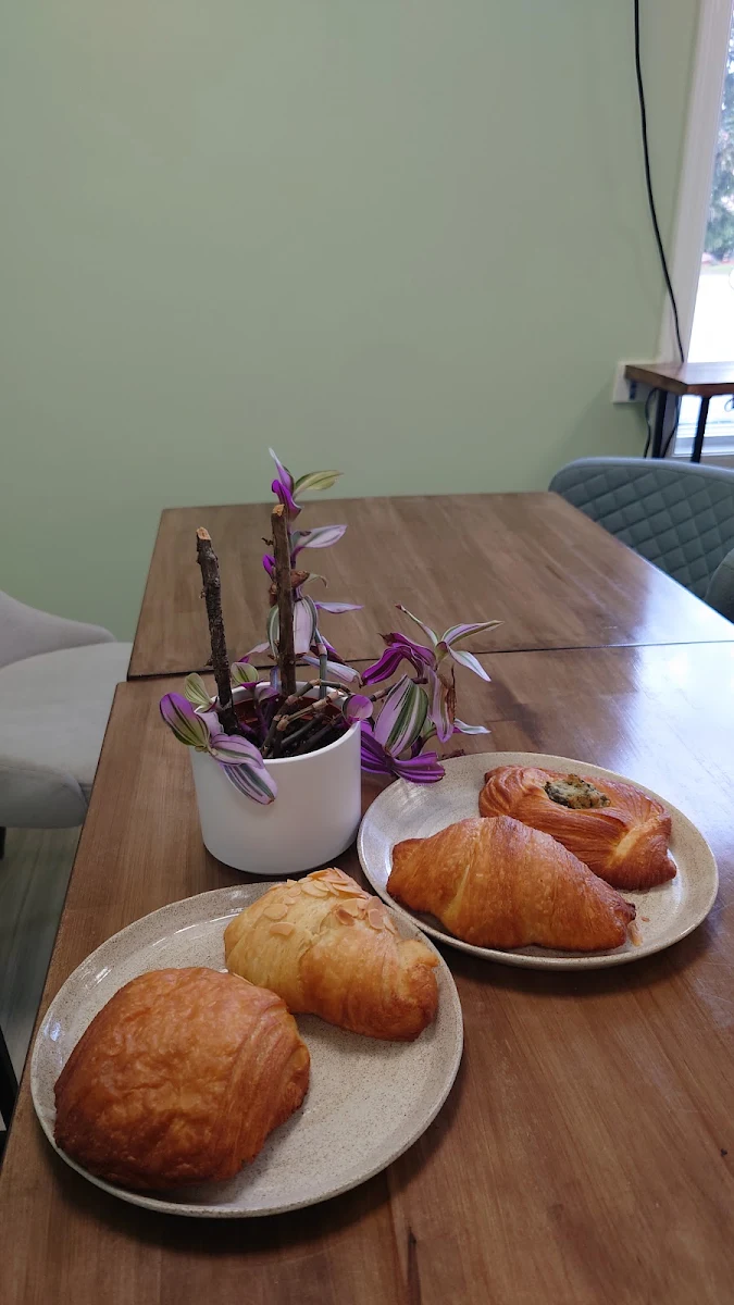 Croissant Pain Au Chocolat Almondine and Spinach Dip Danish