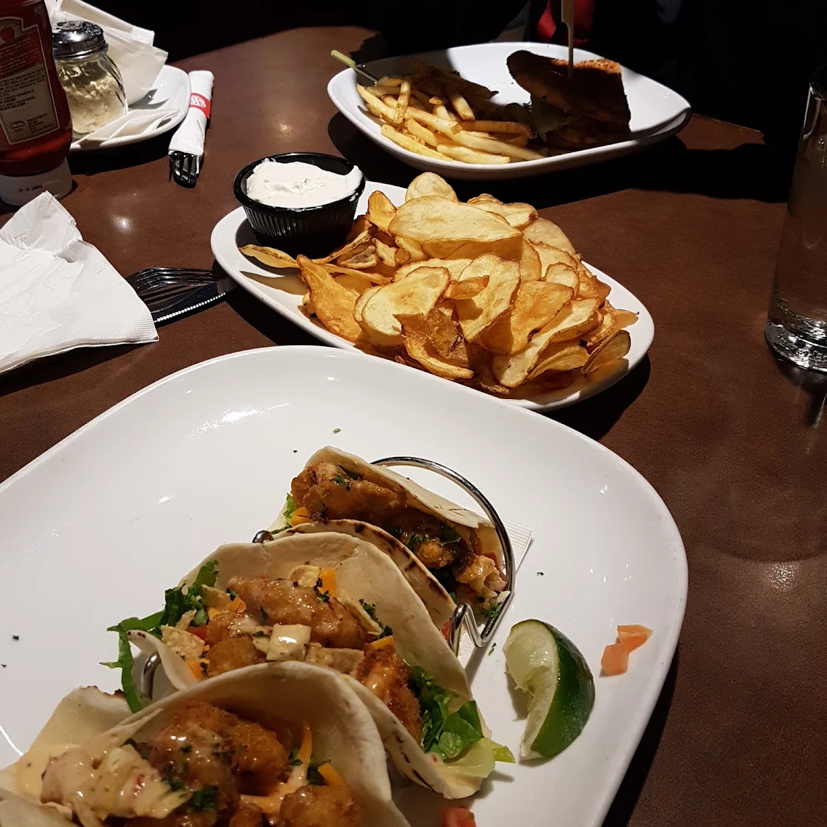 Cactus Cut Potatoes Shrimp Tacos