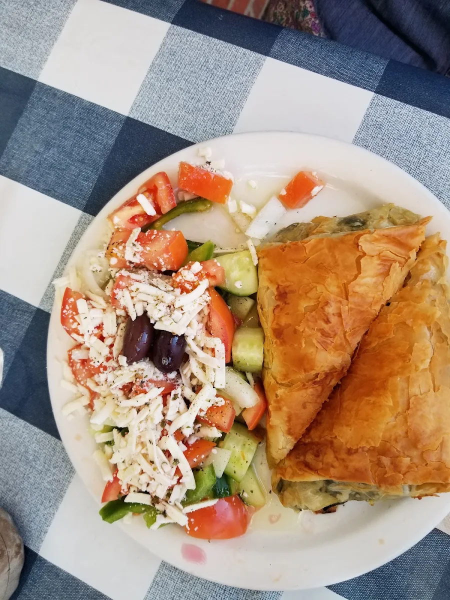 Spanakopita and Greek Salad