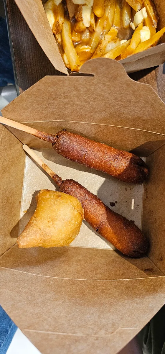 Samosa and Corn Dog