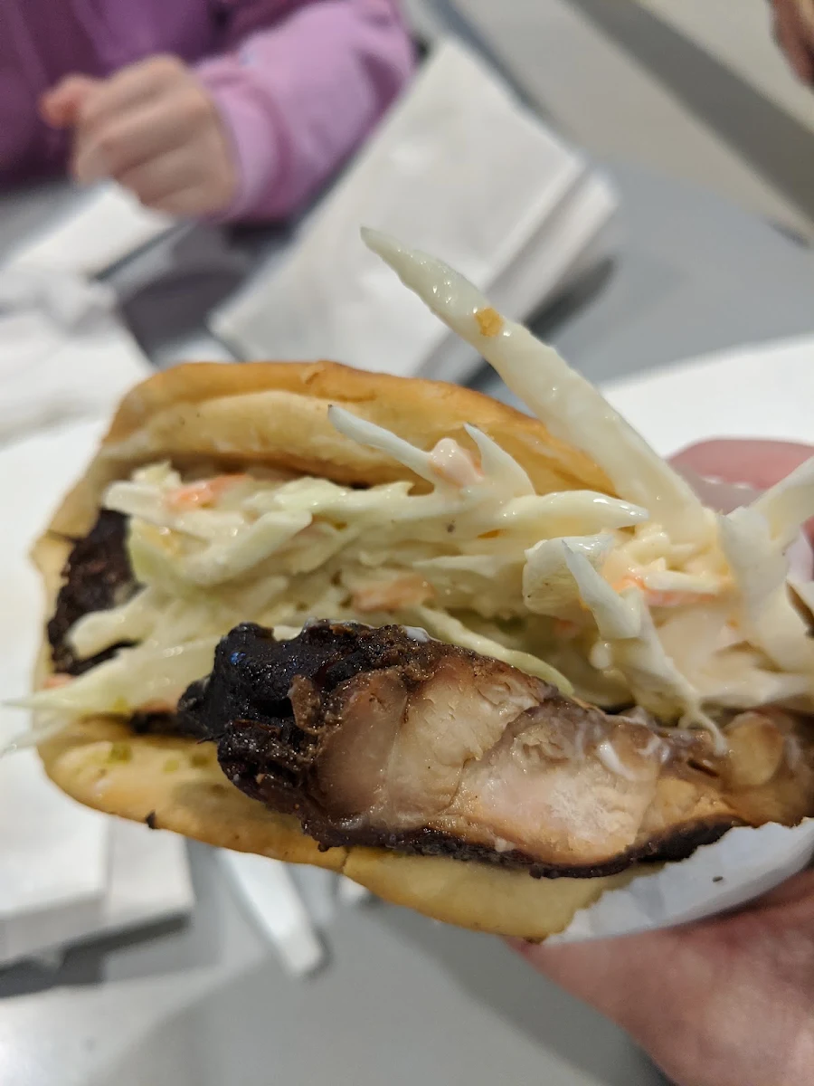 Jerk Chicken Sandwich on Coco Bread