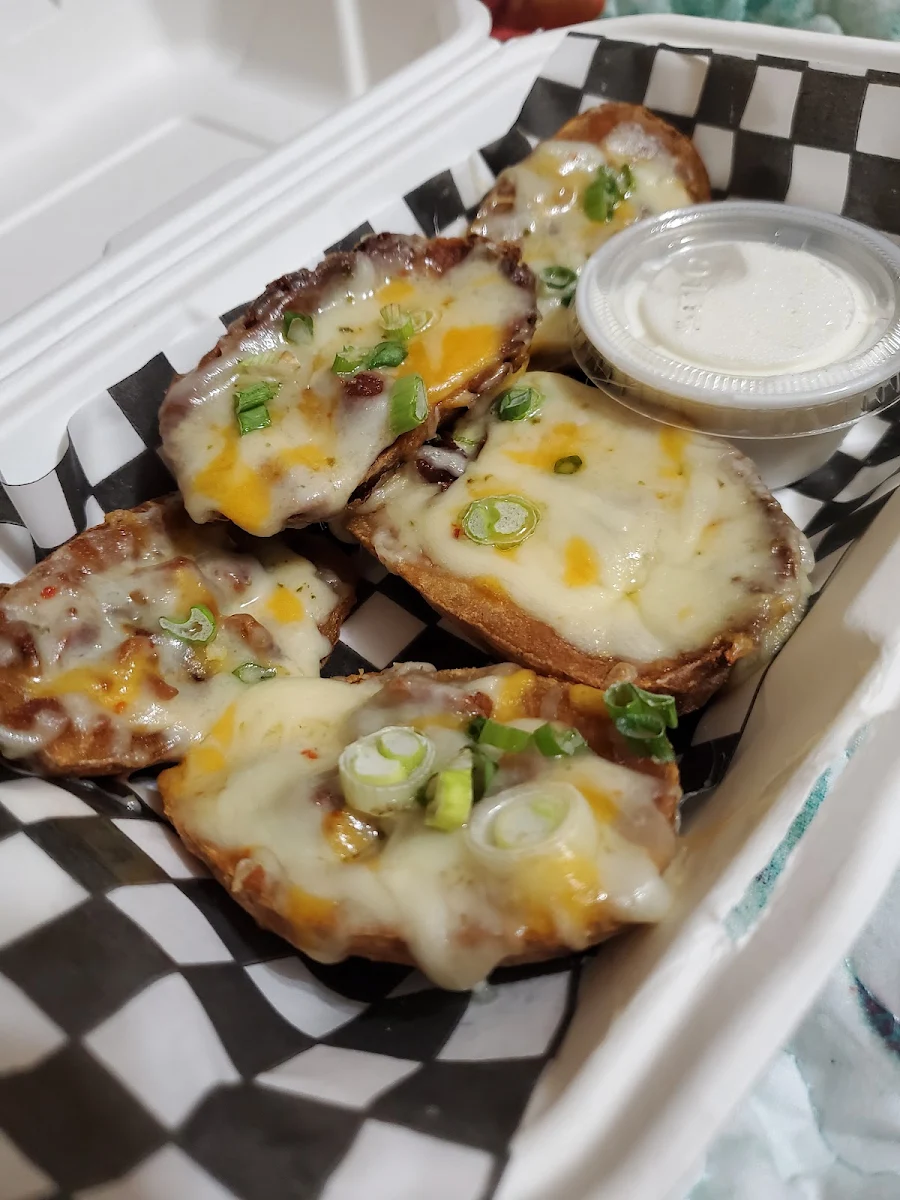 Loaded Potato Skins with Cheese